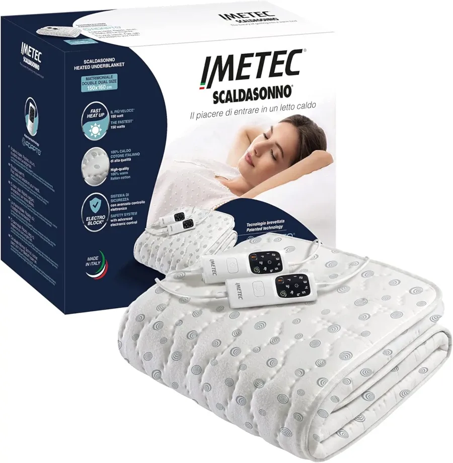 Coperta elettrica Imetec Scaldasonno Adapto Matrimoniale